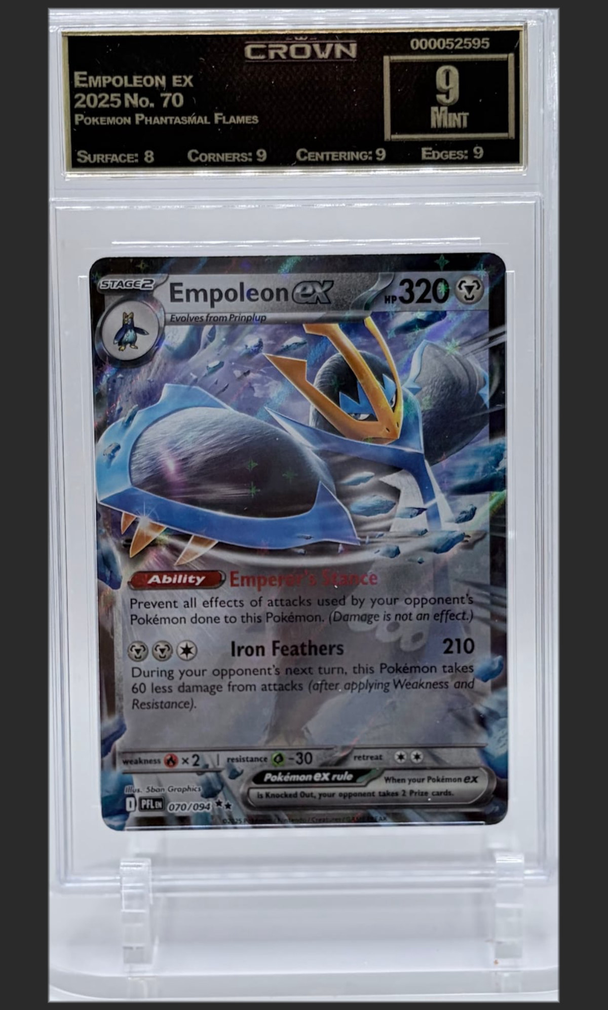 Empoleon ex 70 certified slab