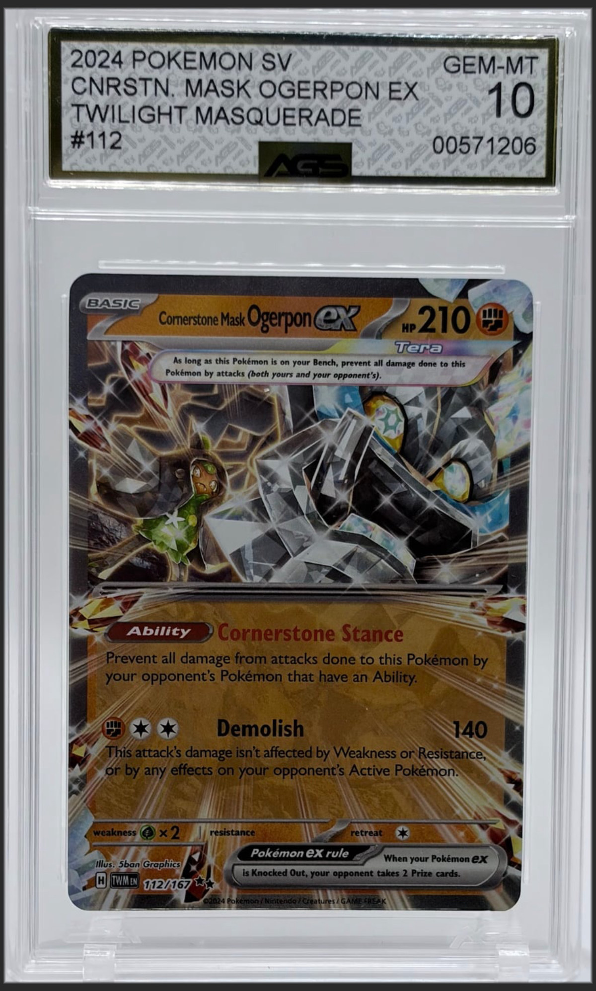 Cornerstone Mask Ogerpon ex 112 — the exact copy offered for sale