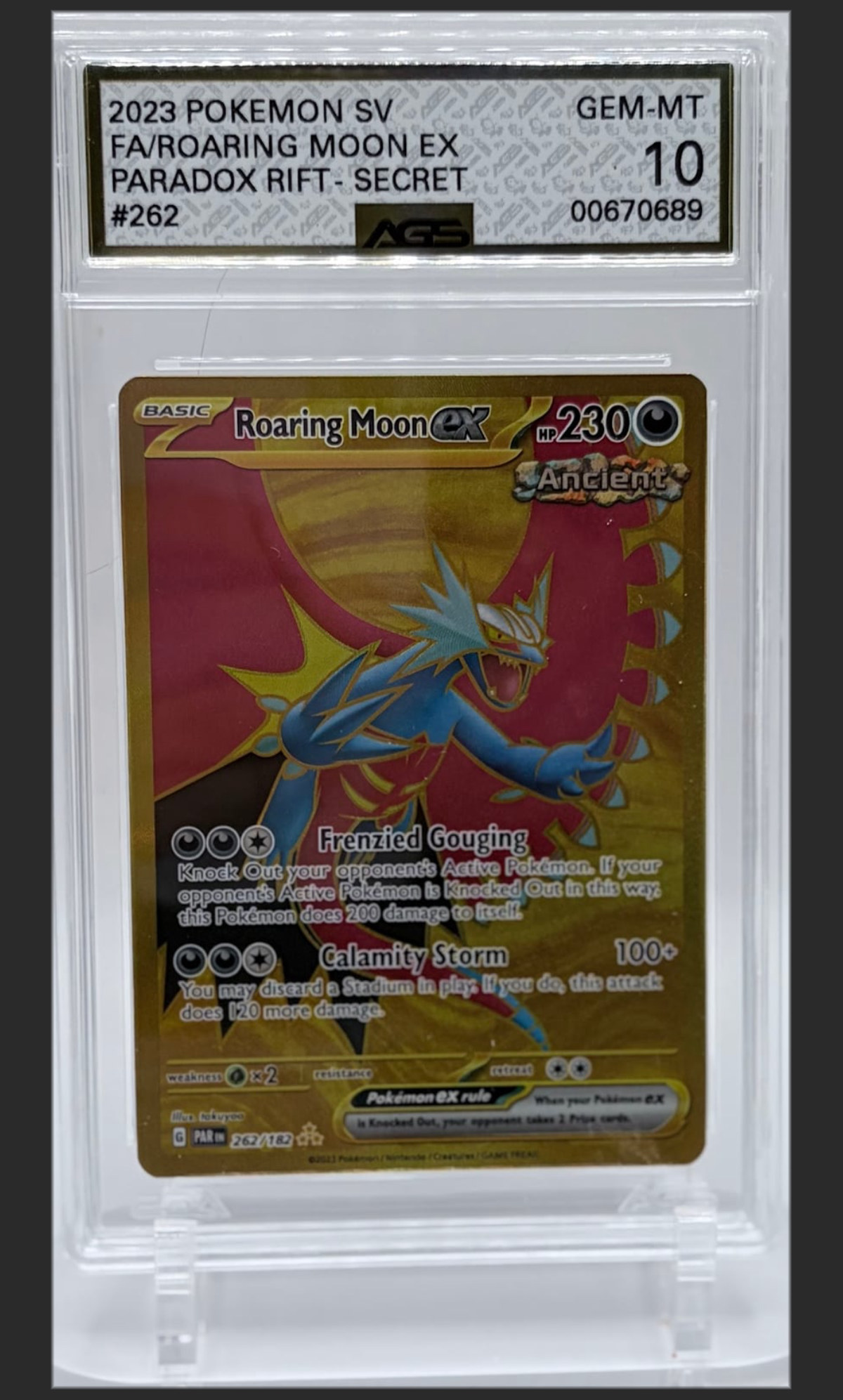 FA/Roaring Moon ex 262 certified slab