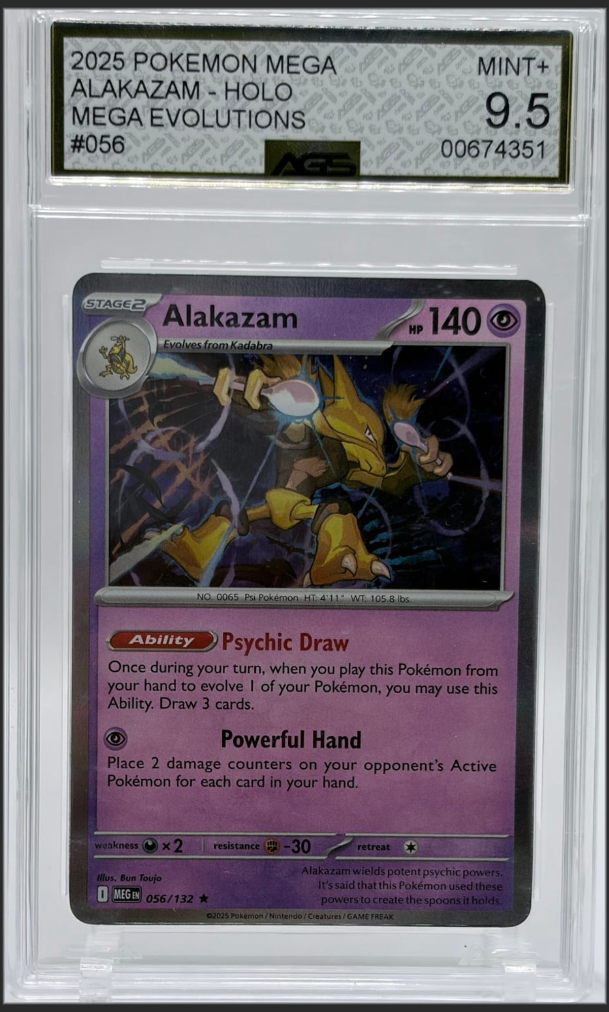 Alakazam 056 certified slab