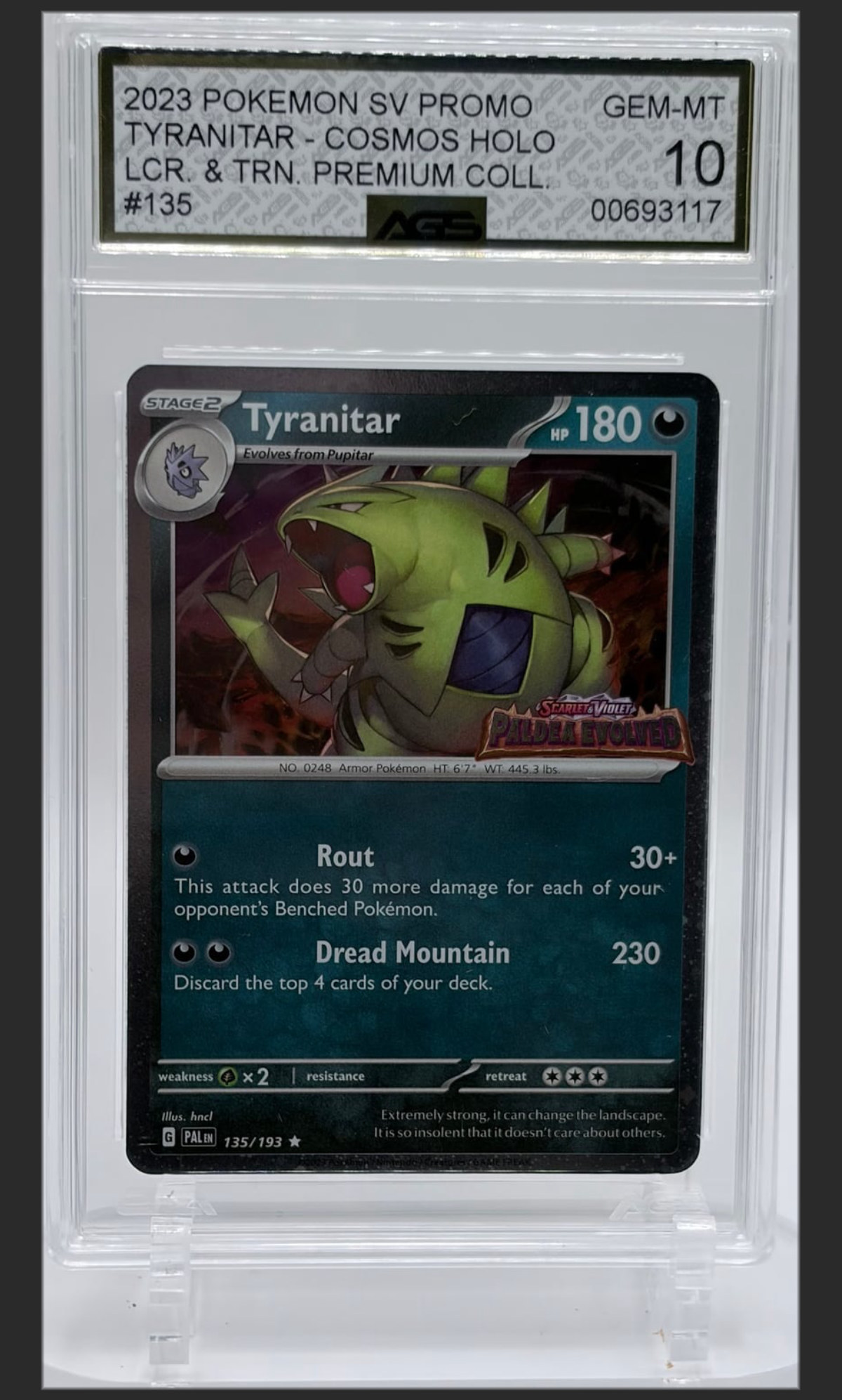 Tyranitar 135 certified slab