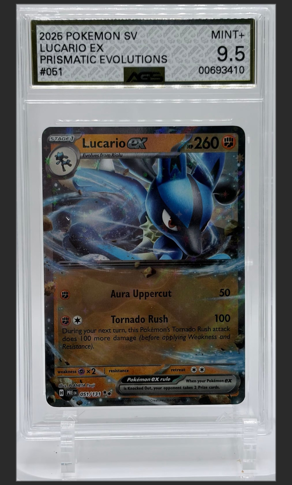 Lucario ex 051/131 certified slab