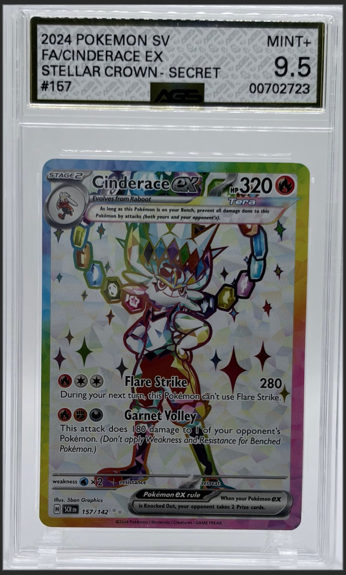 Cinderace ex 157 certified slab