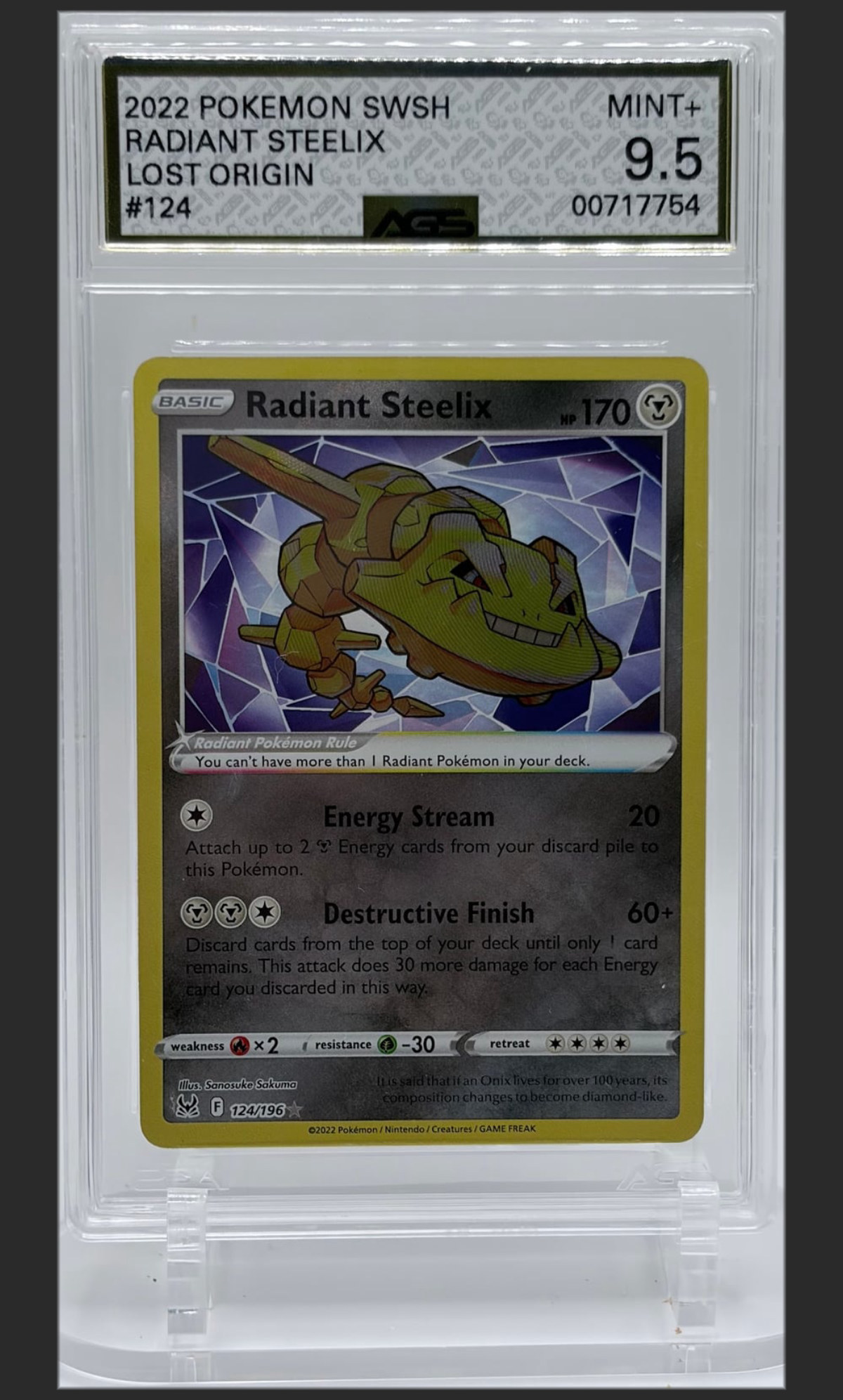 Radiant Steelix 124 certified slab