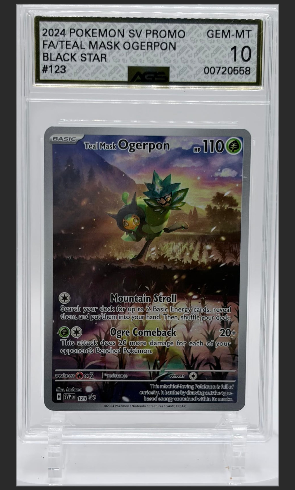 Teal Mask Ogerpon 123 certified slab