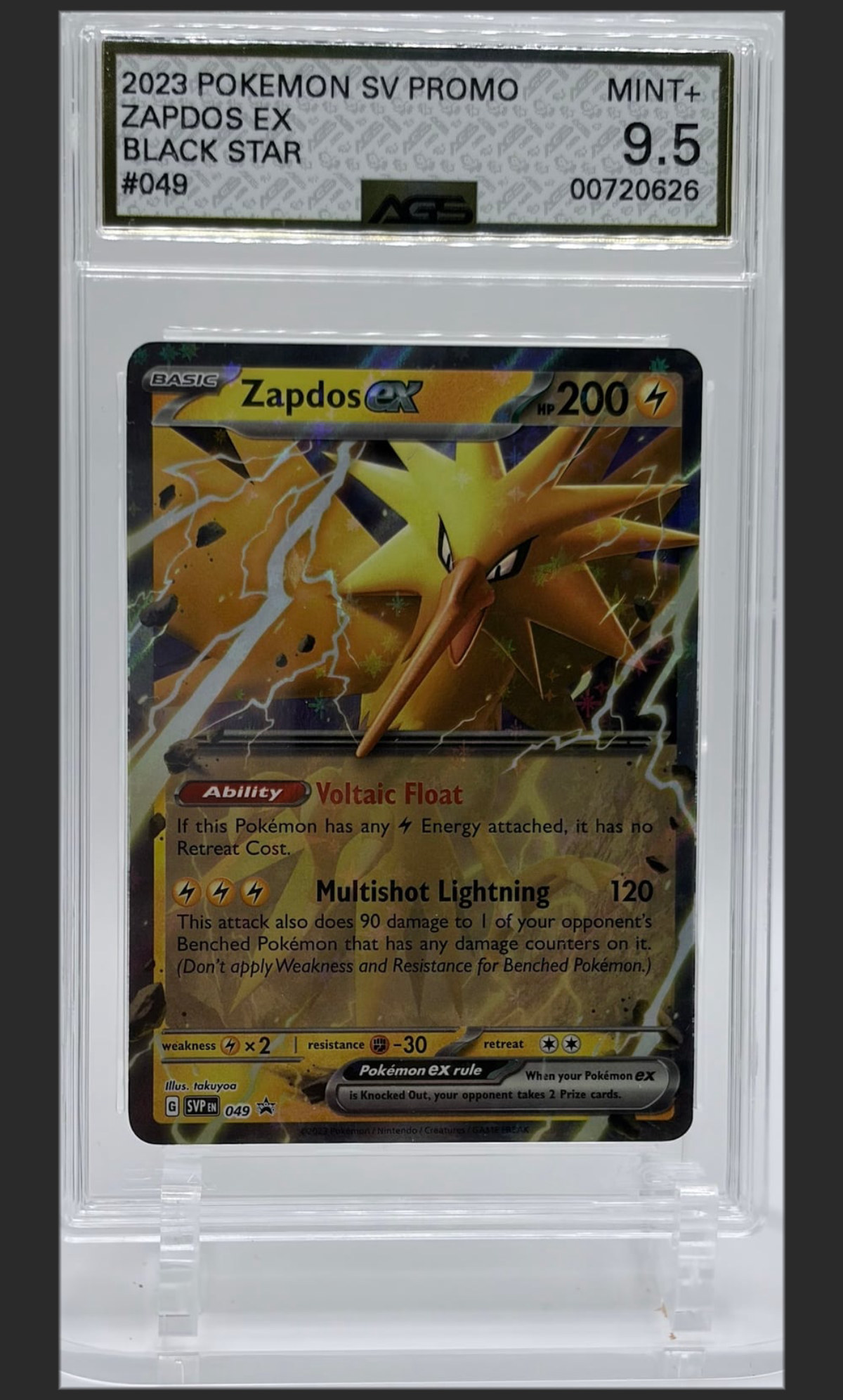 Zapdos ex 049 certified slab