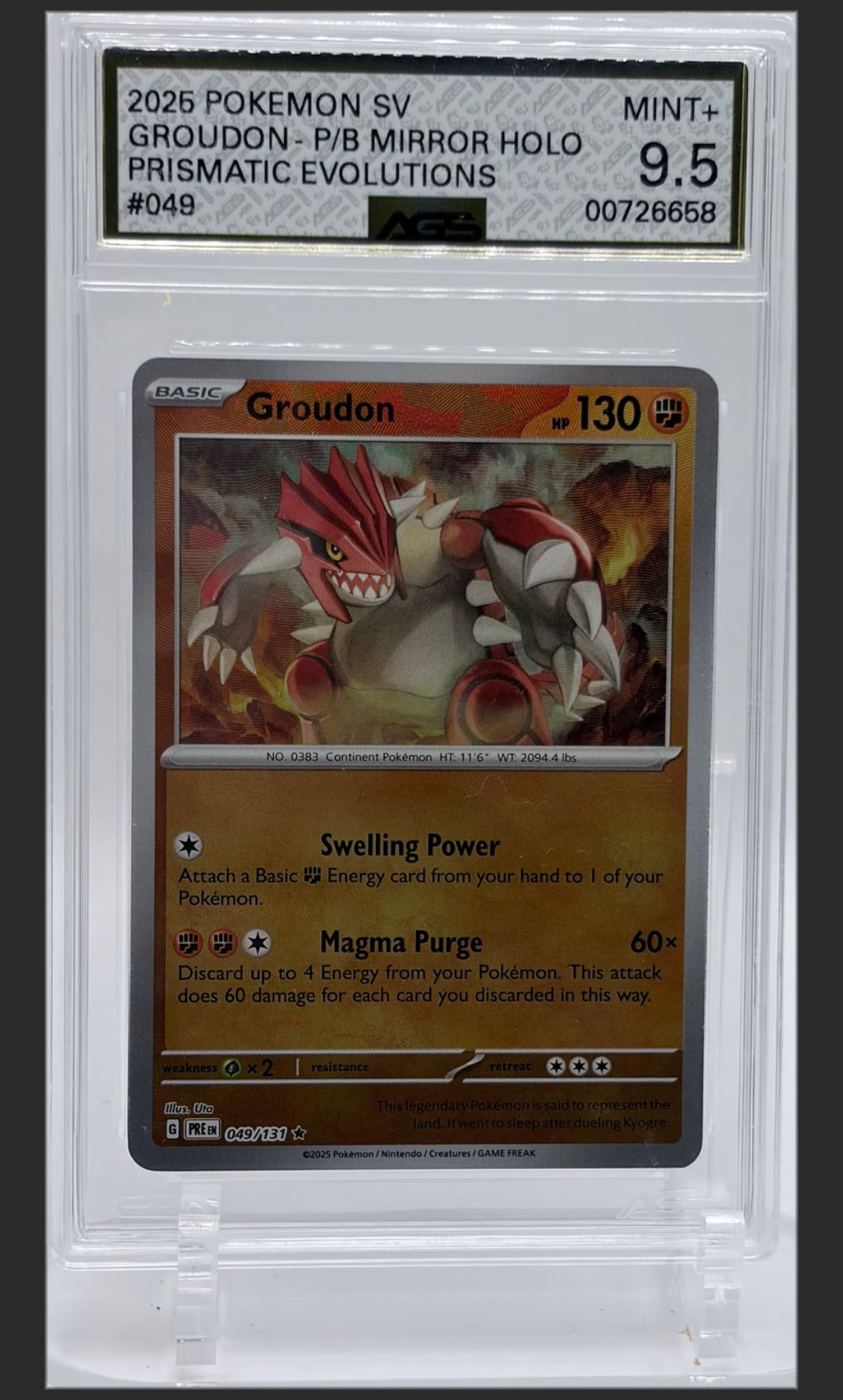 Groudon 049 certified slab