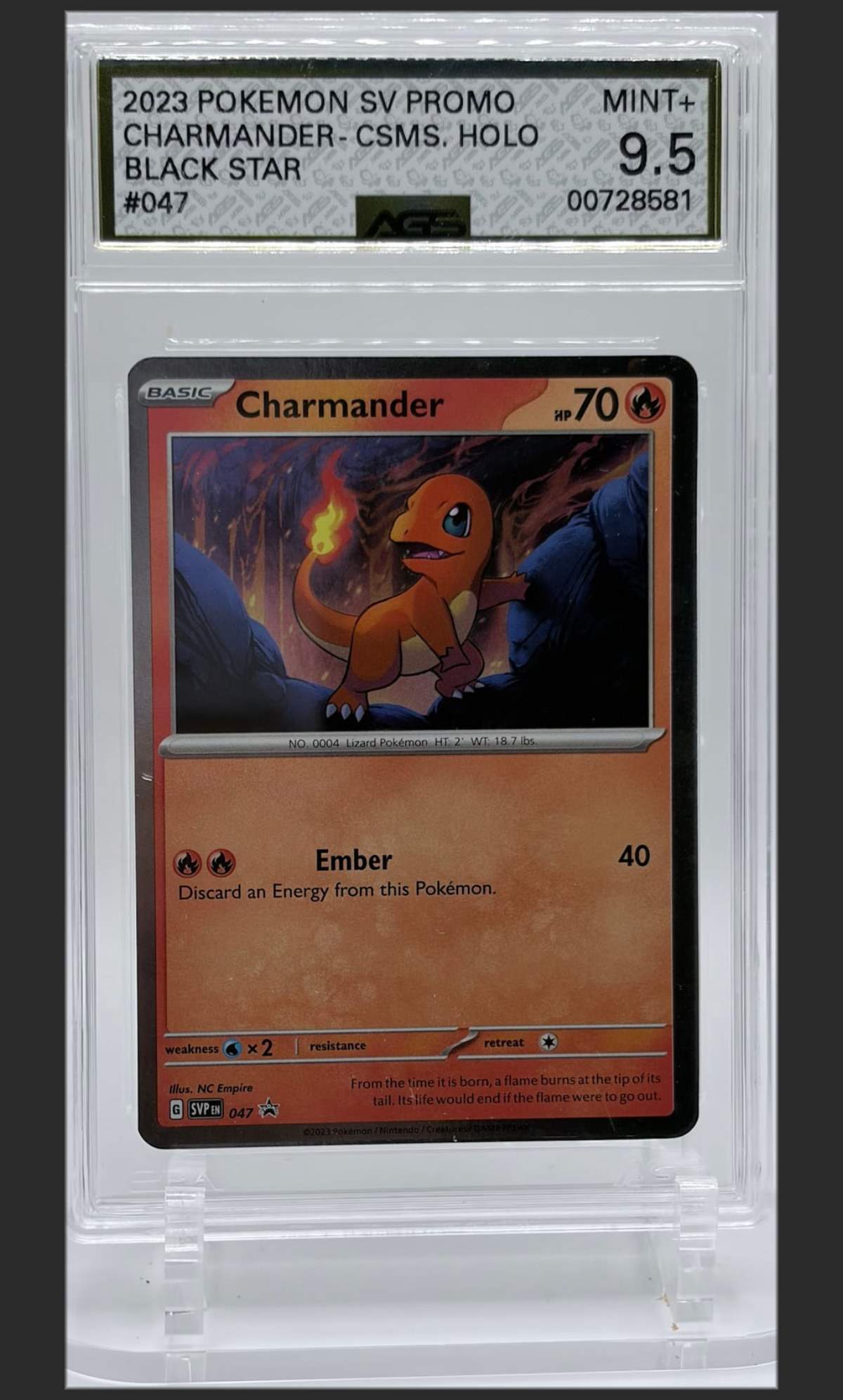 Charmander 047 certified slab