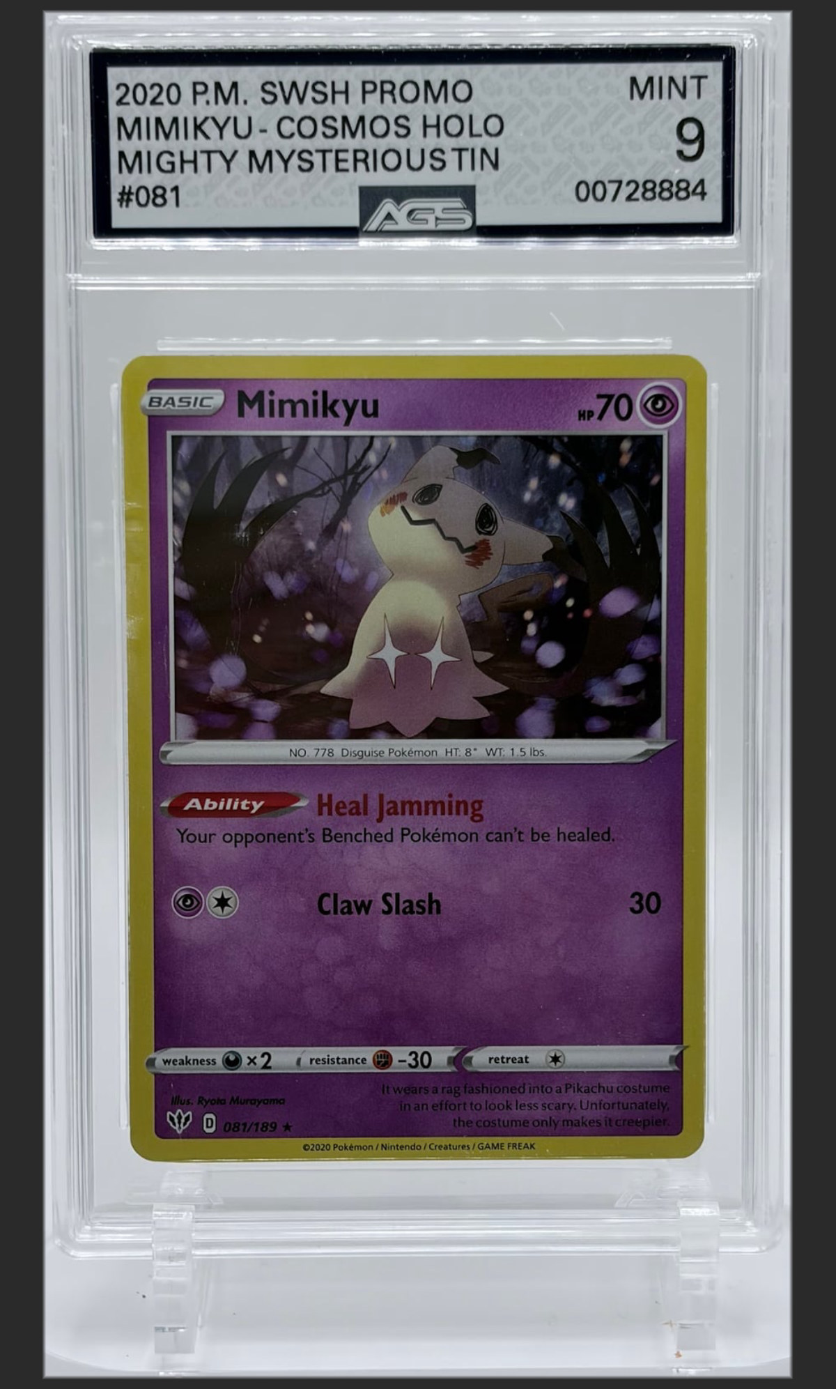 Mimikyu 081/189 certified slab
