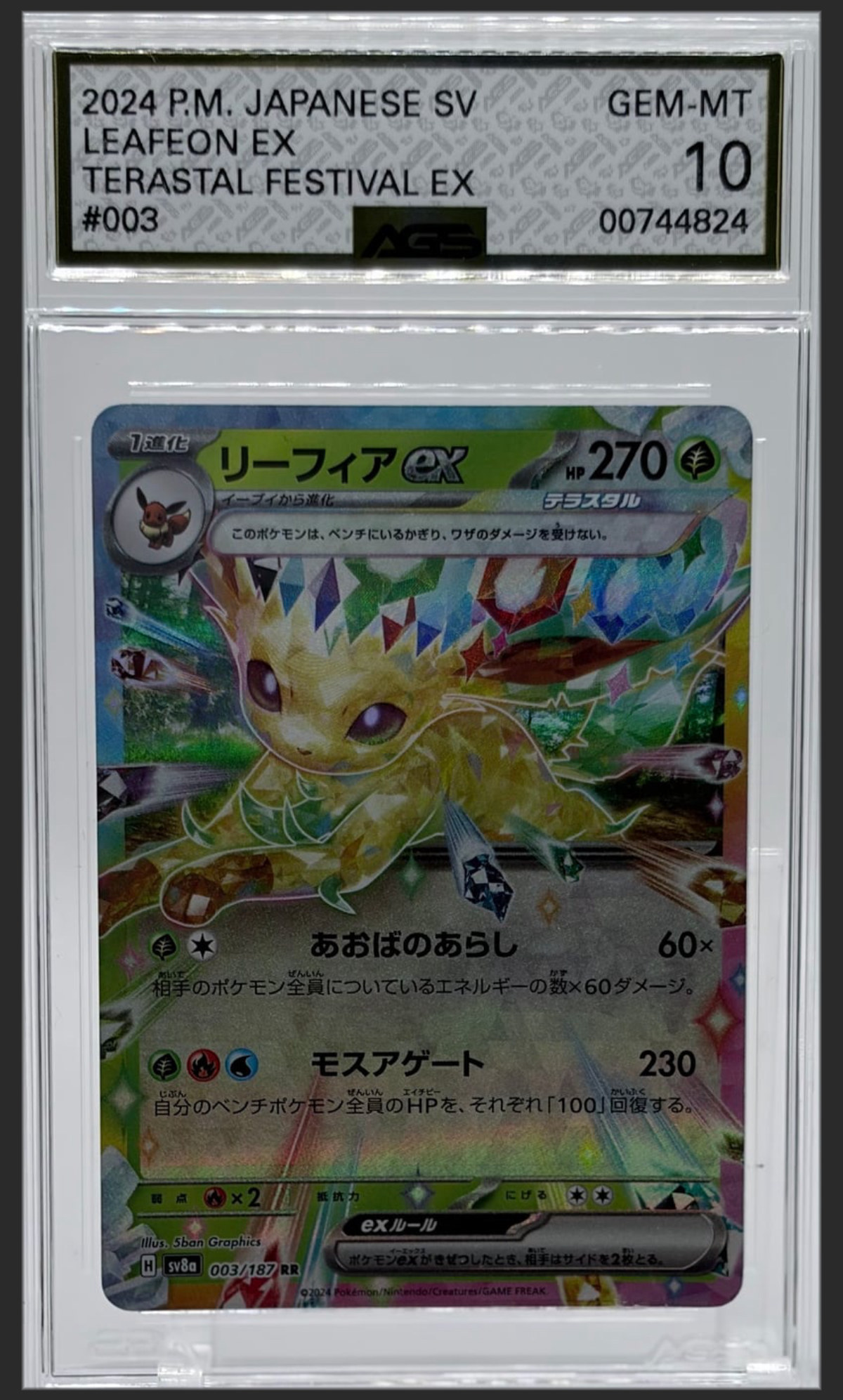 Leafeon ex 003 certified slab