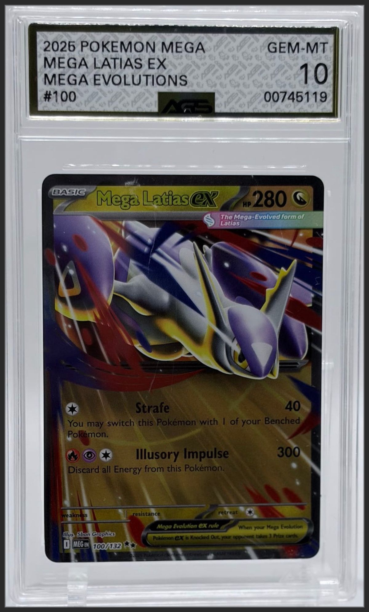 Mega Latias ex 100 certified slab