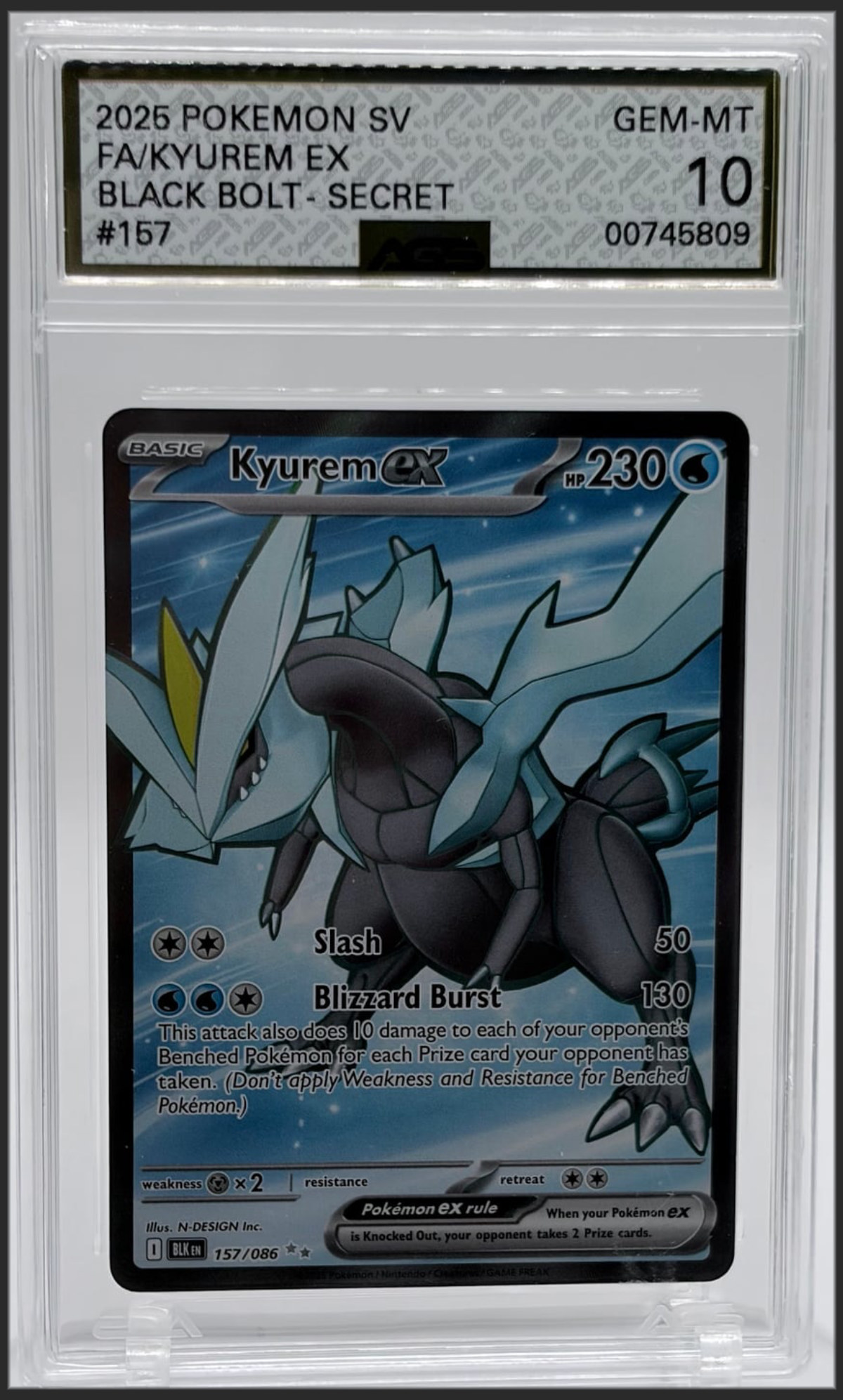 Kyurem ex 157 certified slab