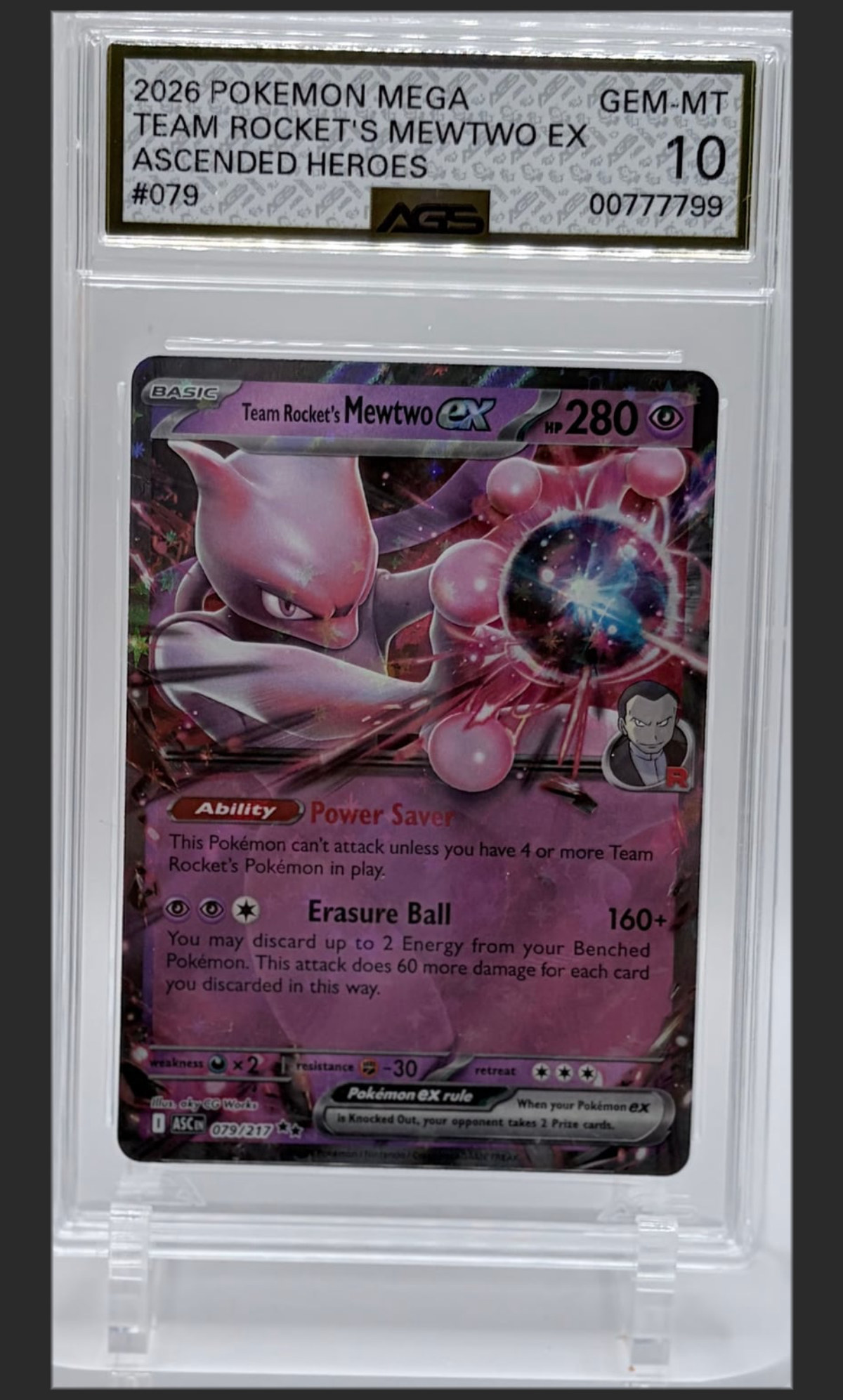 Team Rocket's Mewtwo ex #079 — the exact copy offered for sale