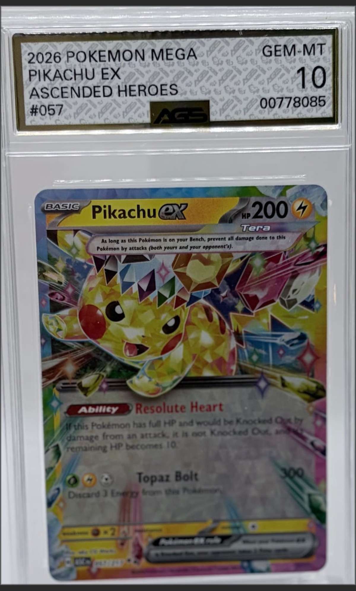Pikachu ex 057 certified slab