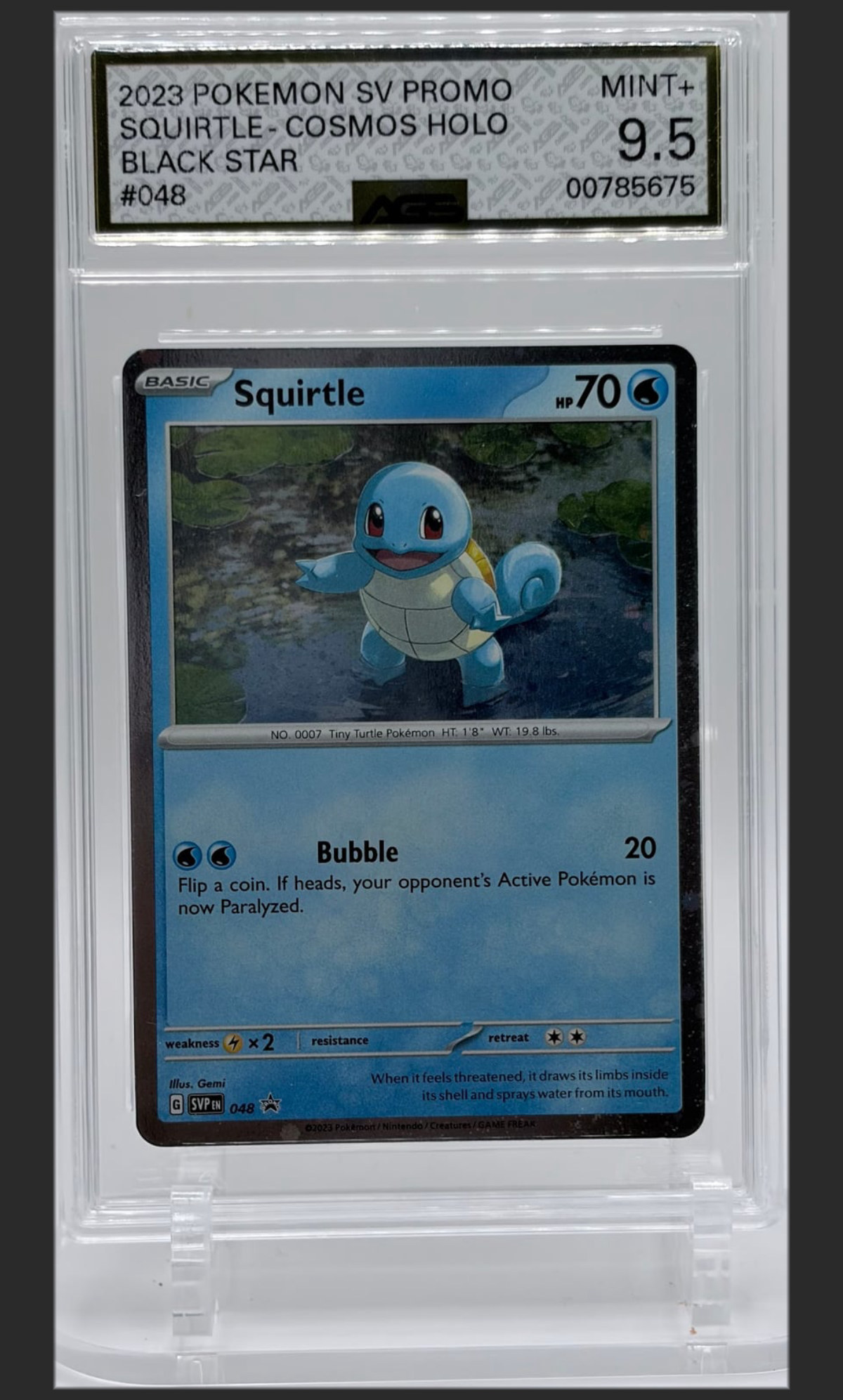 Squirtle 048 certified slab