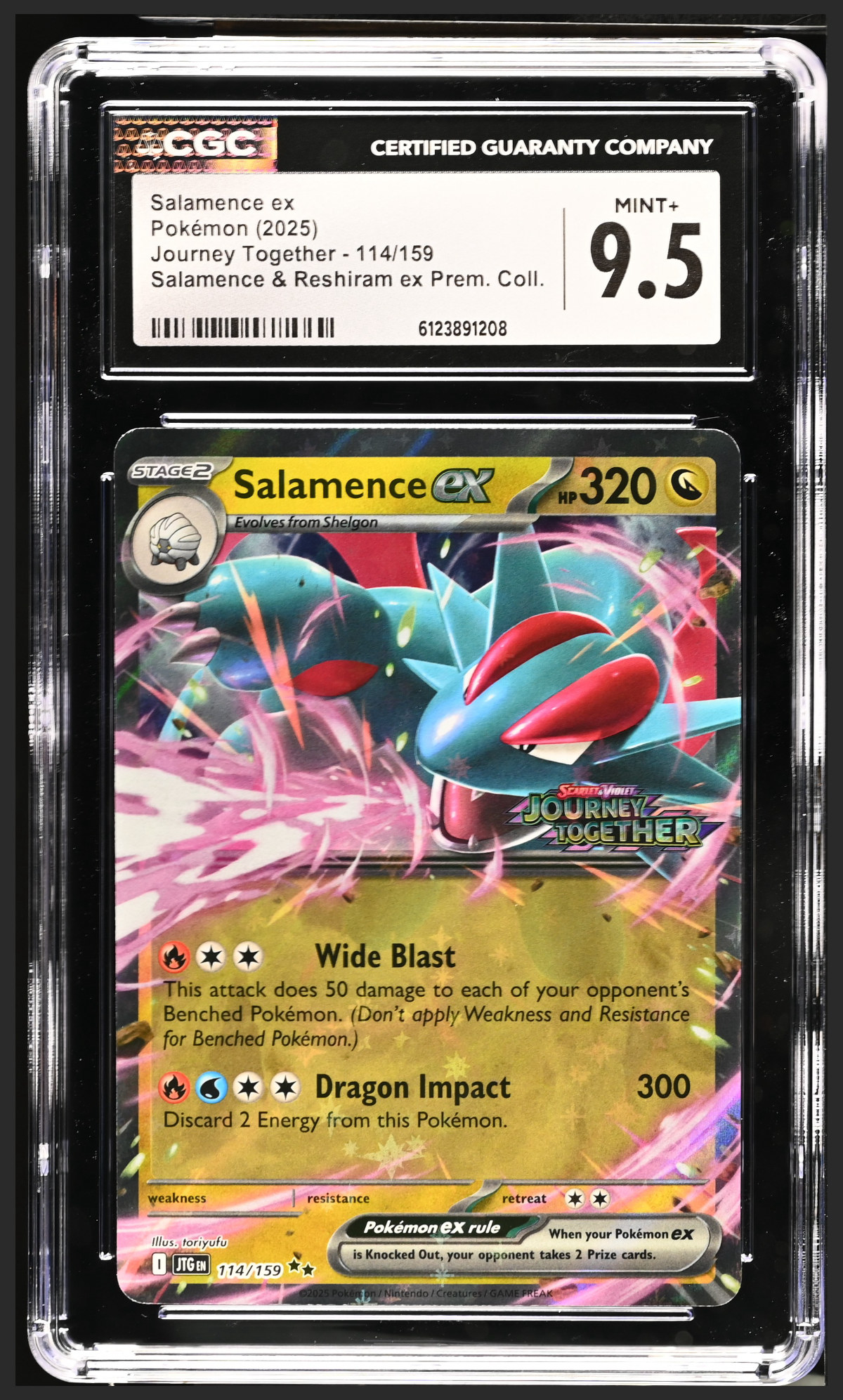 Salamence ex 114/159 certified slab