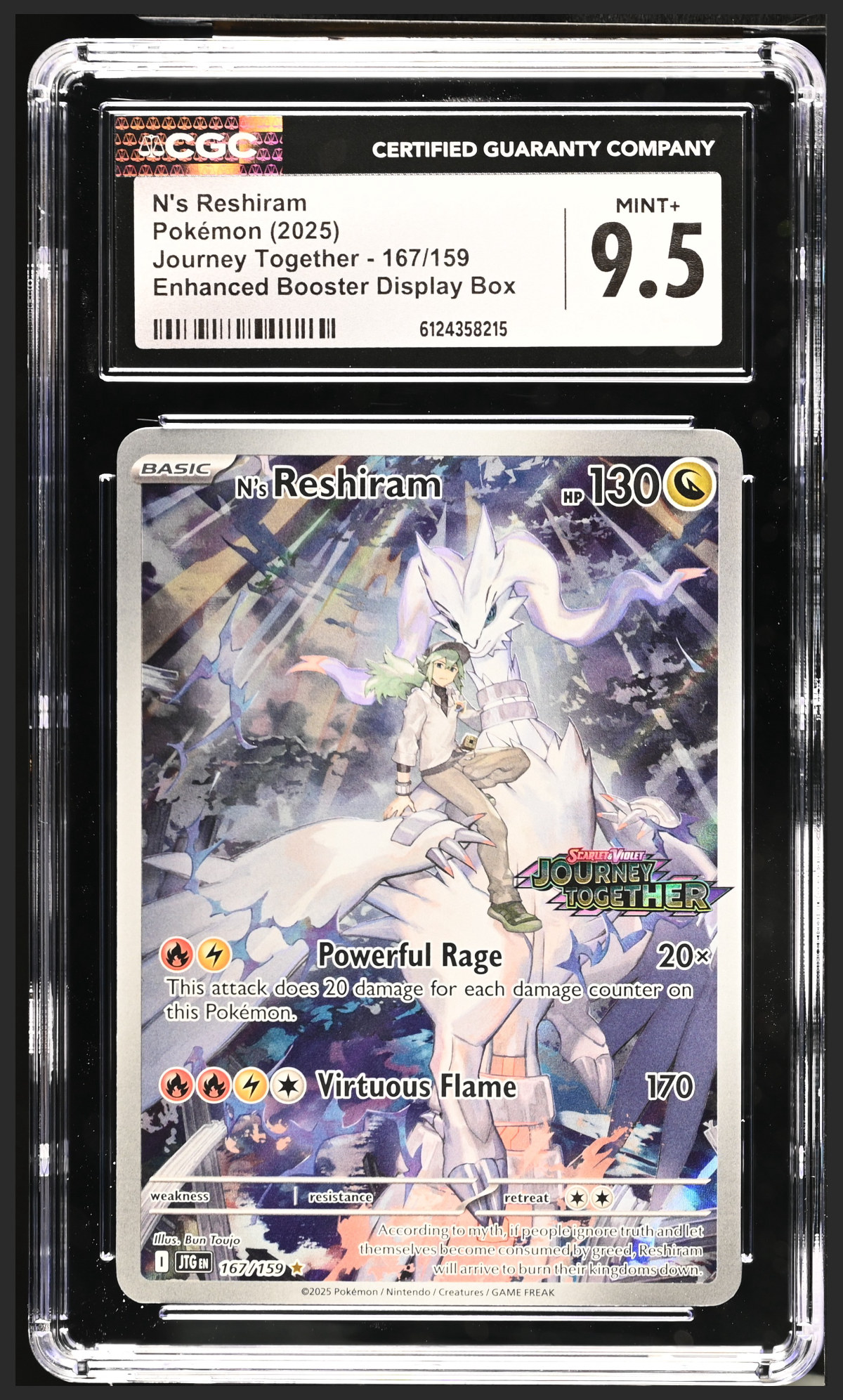 N's Reshiram 167/159 certified slab