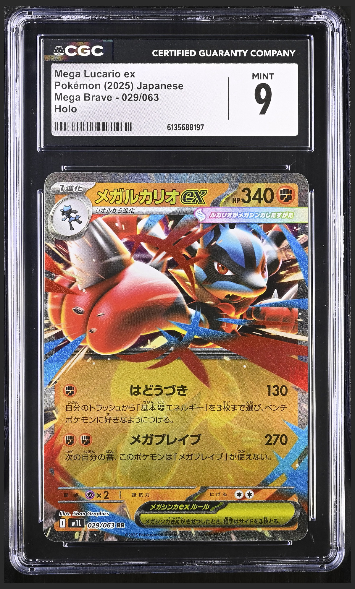 Mega Lucario ex 029/063 certified slab