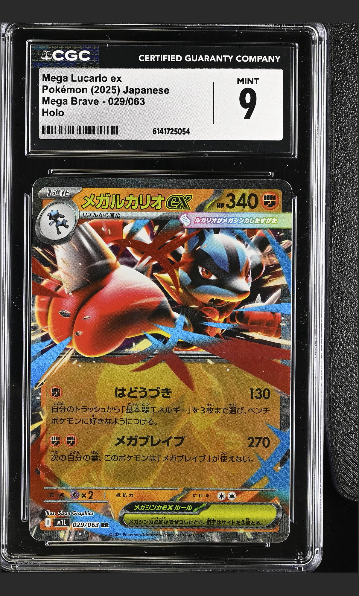 Mega Lucario ex 029/063 certified slab