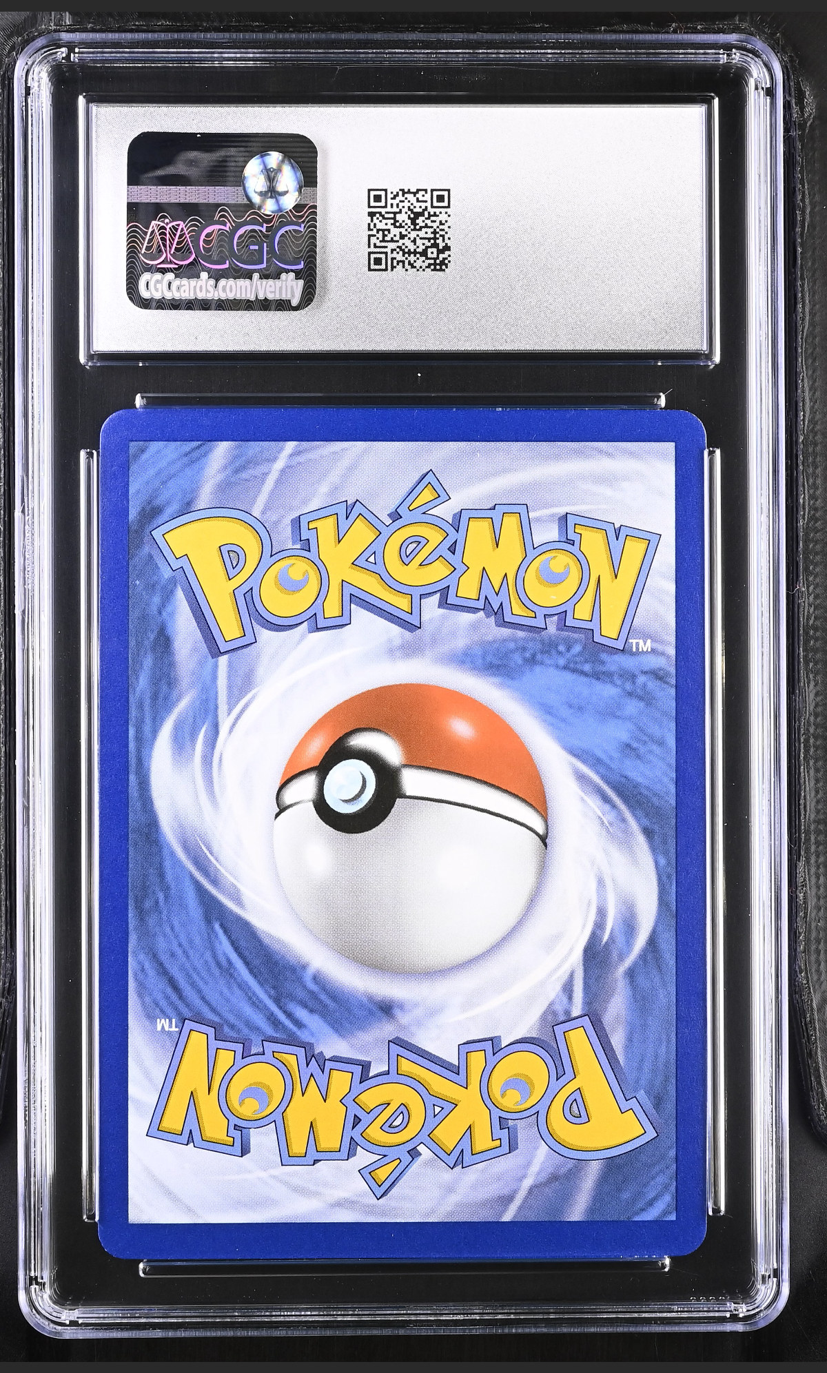M Rayquaza EX 76/108 — slab rear, certification 6143074009