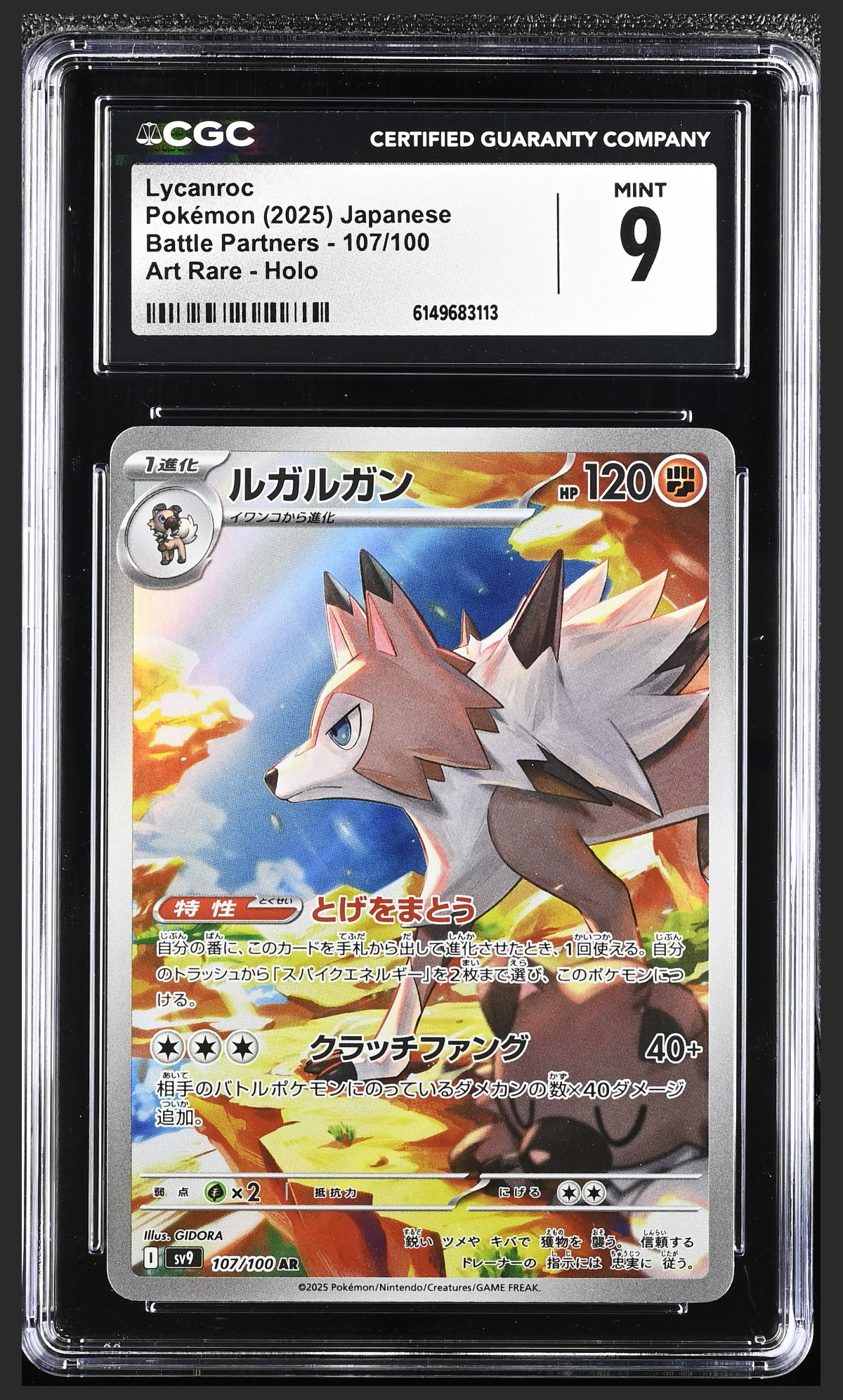 Lycanroc 107/100 certified slab