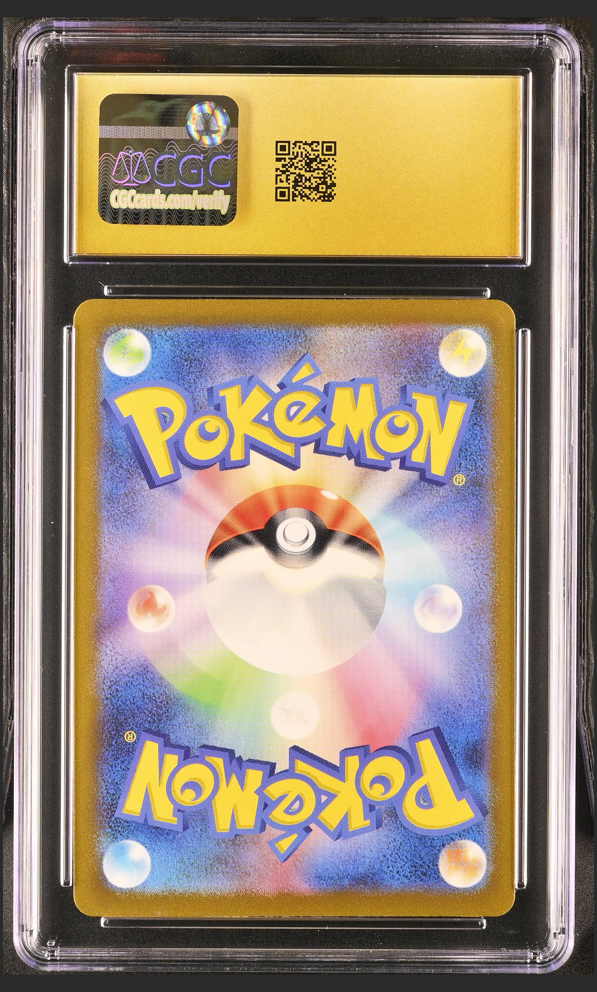 Charizard ex 006/165 — slab rear, certification 6154566092
