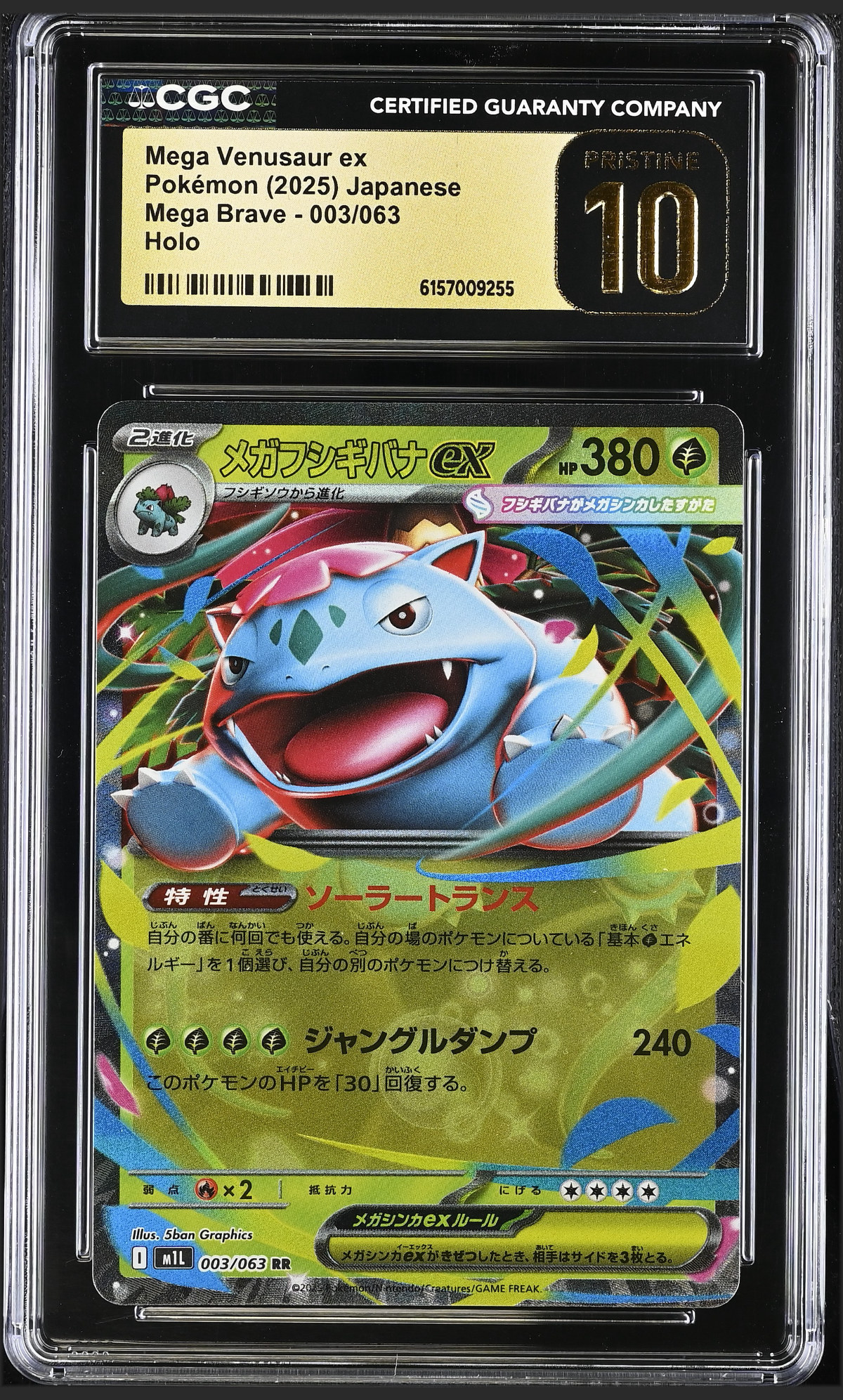 Mega Venusaur ex 003/063 certified slab