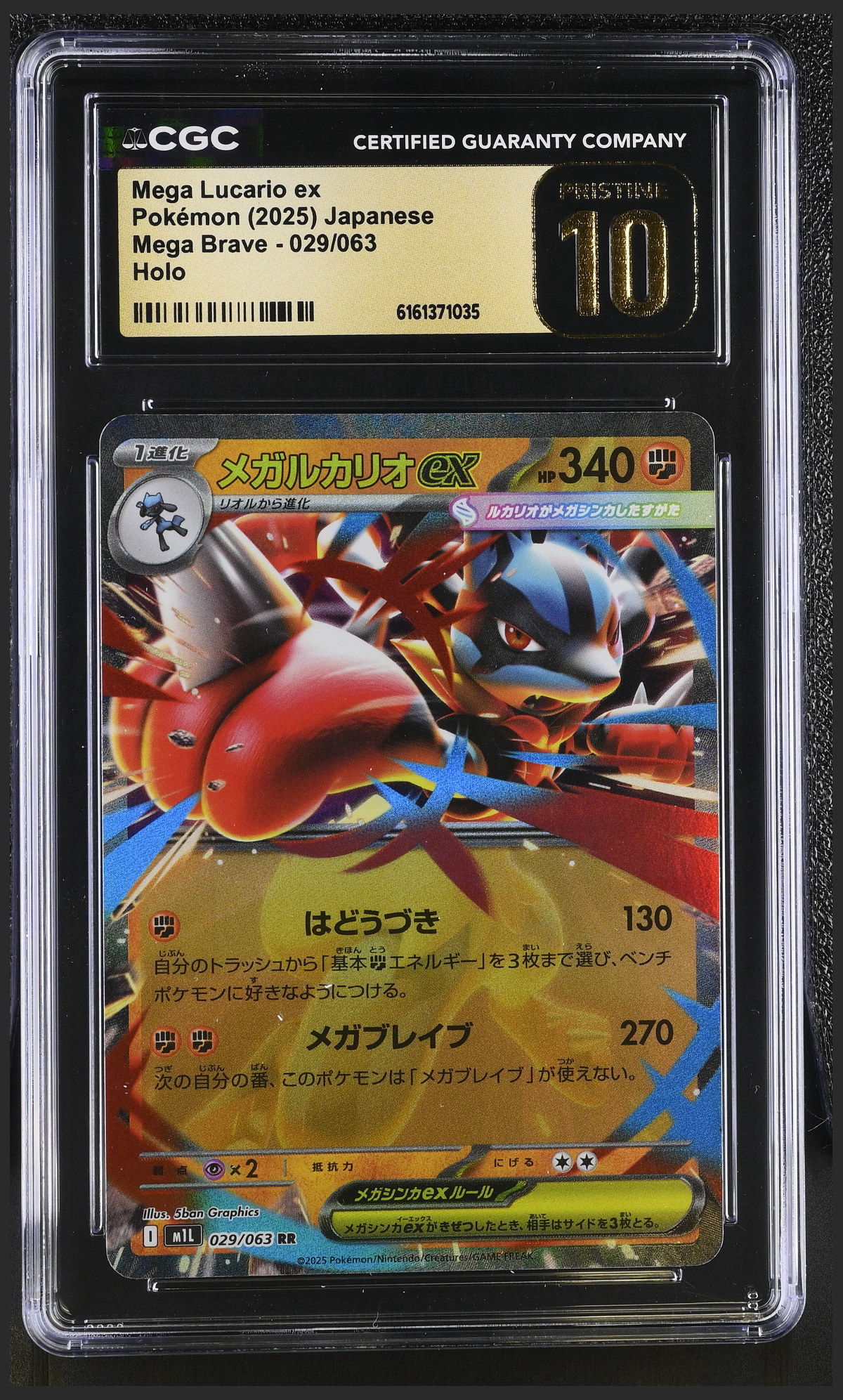 Mega Lucario ex 029/063 certified slab