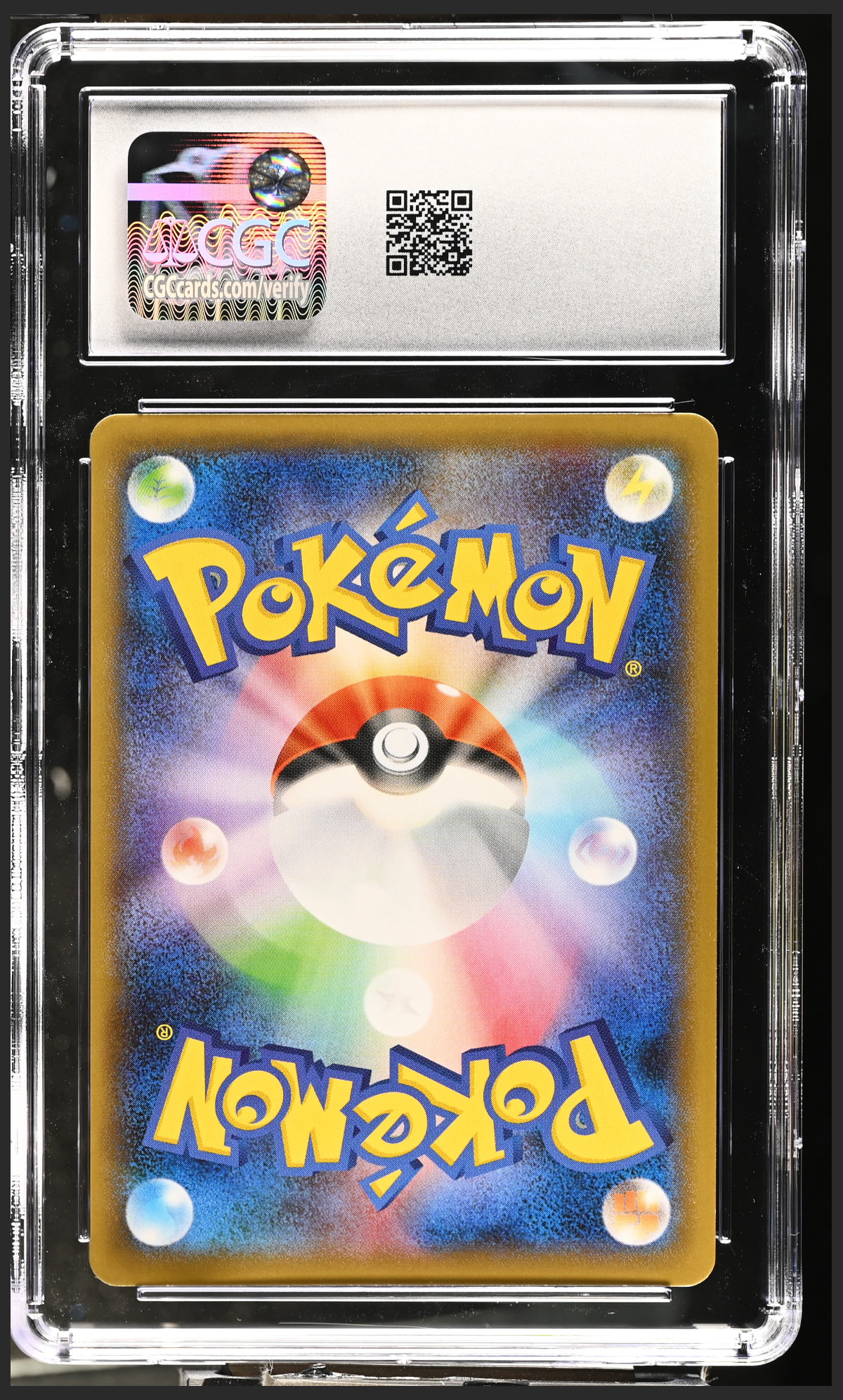 Pikachu VMAX 031/100 — slab rear, certification 6161734219