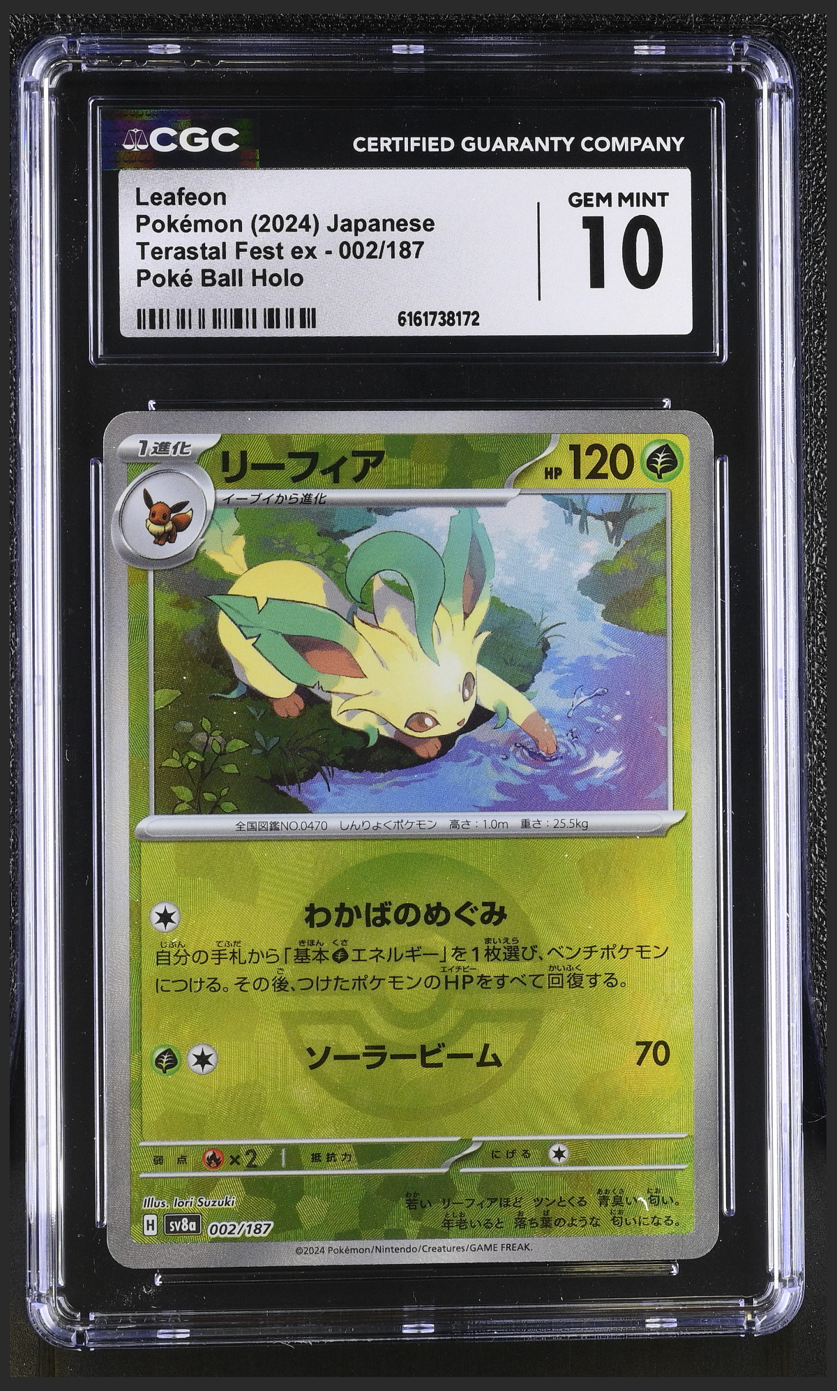 Leafeon 002/187 certified slab