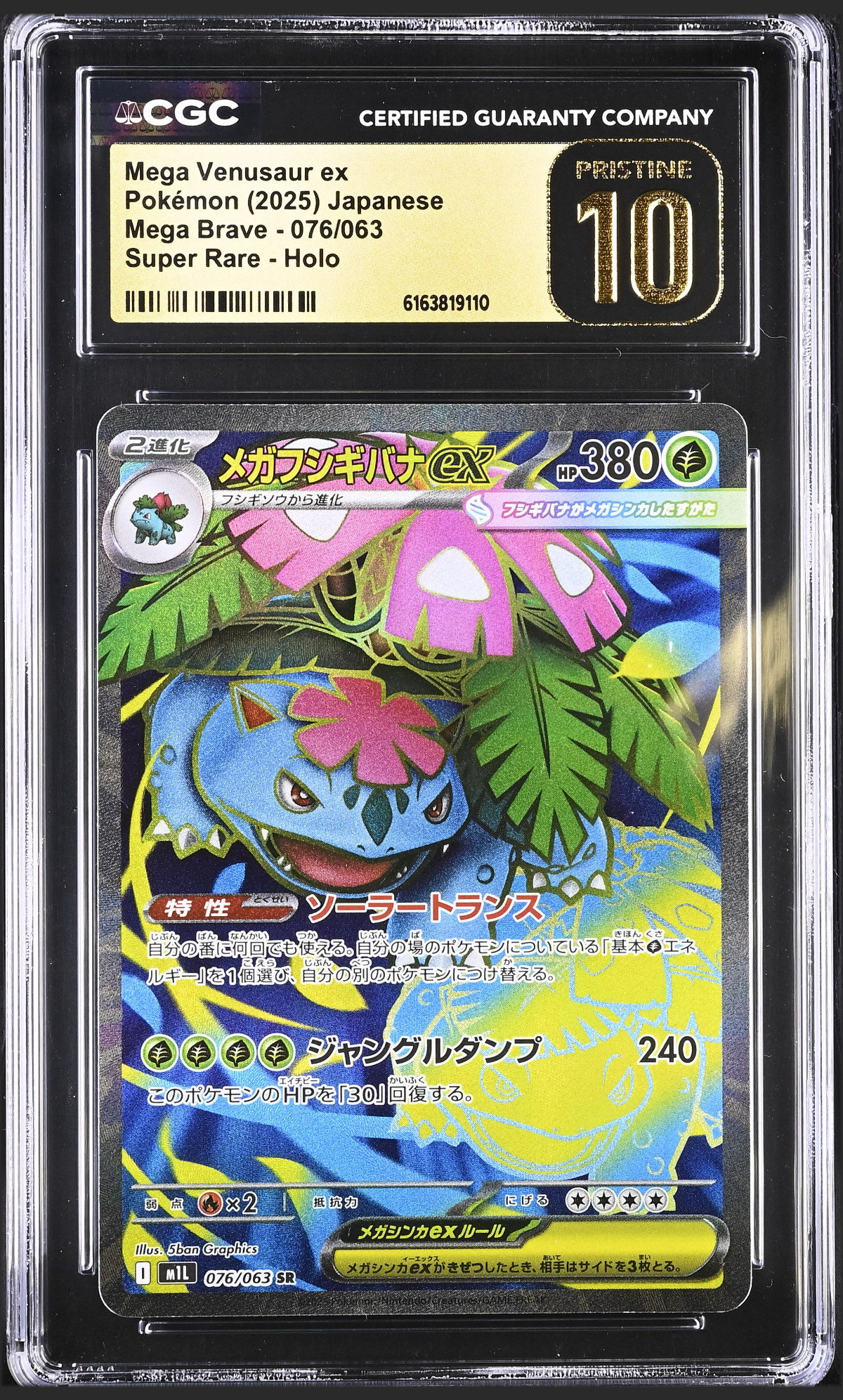 Mega Venusaur ex 076/063 certified slab