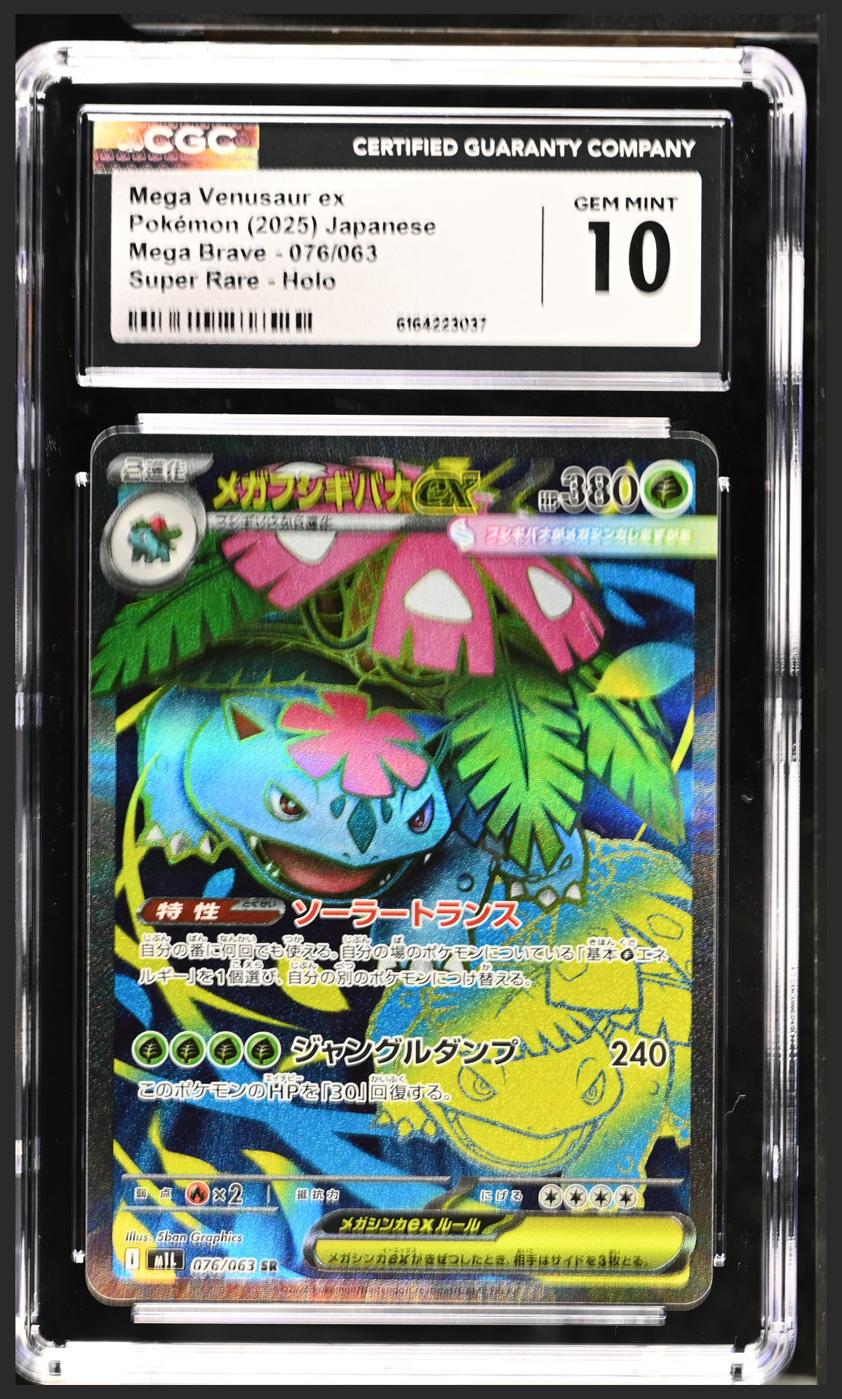 Mega Venusaur ex 076/063 certified slab