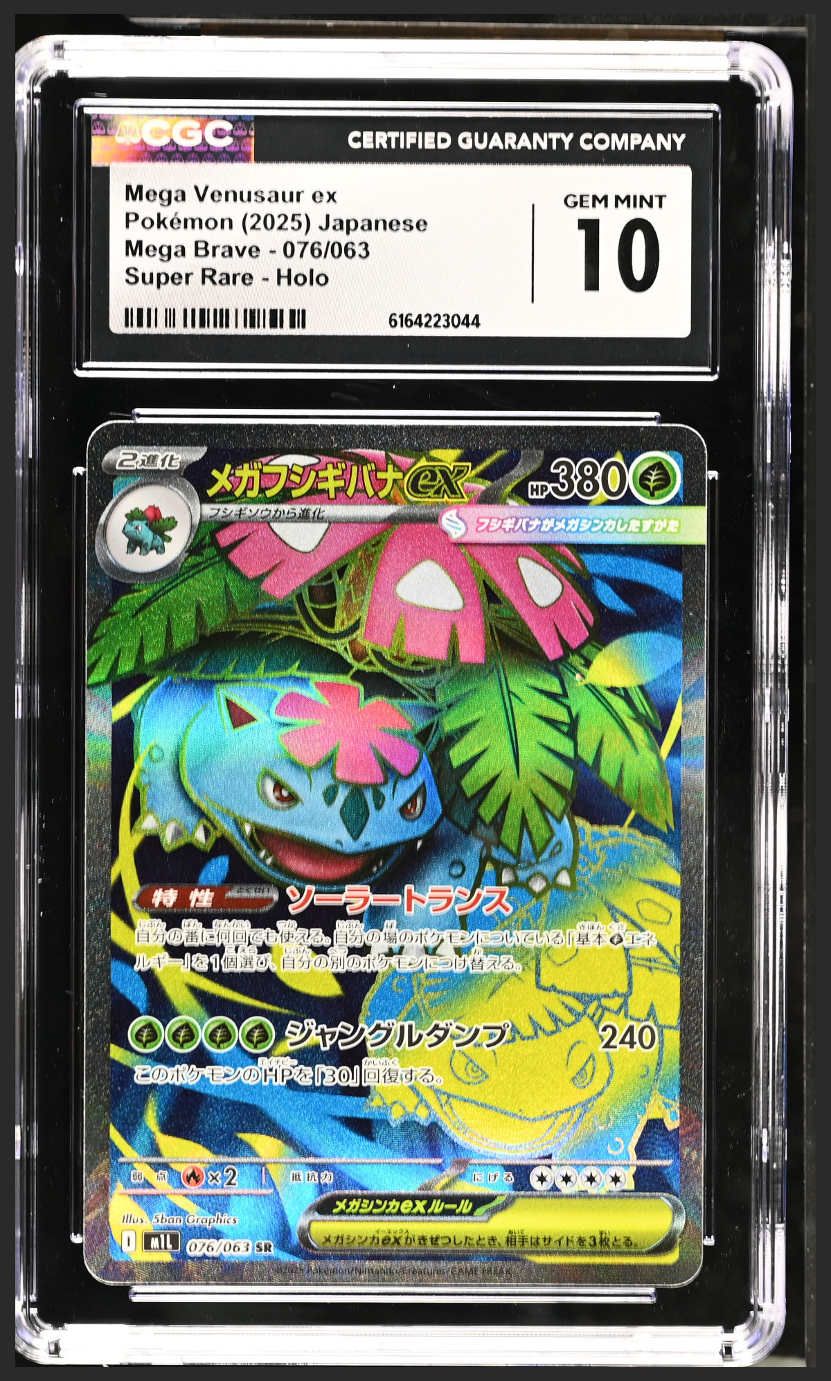 Mega Venusaur ex 076/063 certified slab