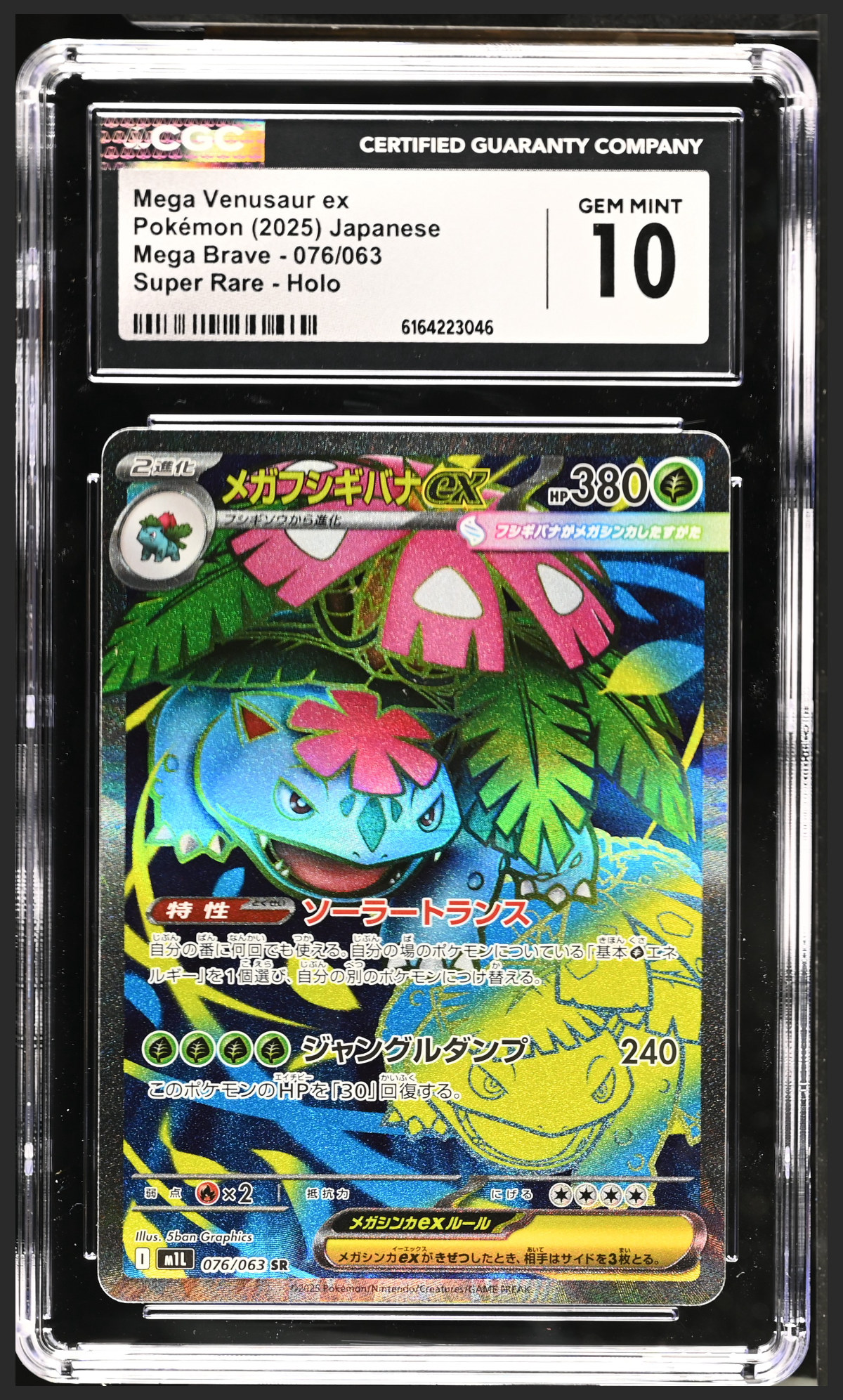 Mega Venusaur ex 076/063 certified slab