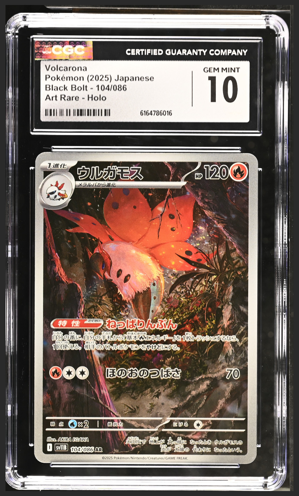 Volcarona 104/086 certified slab