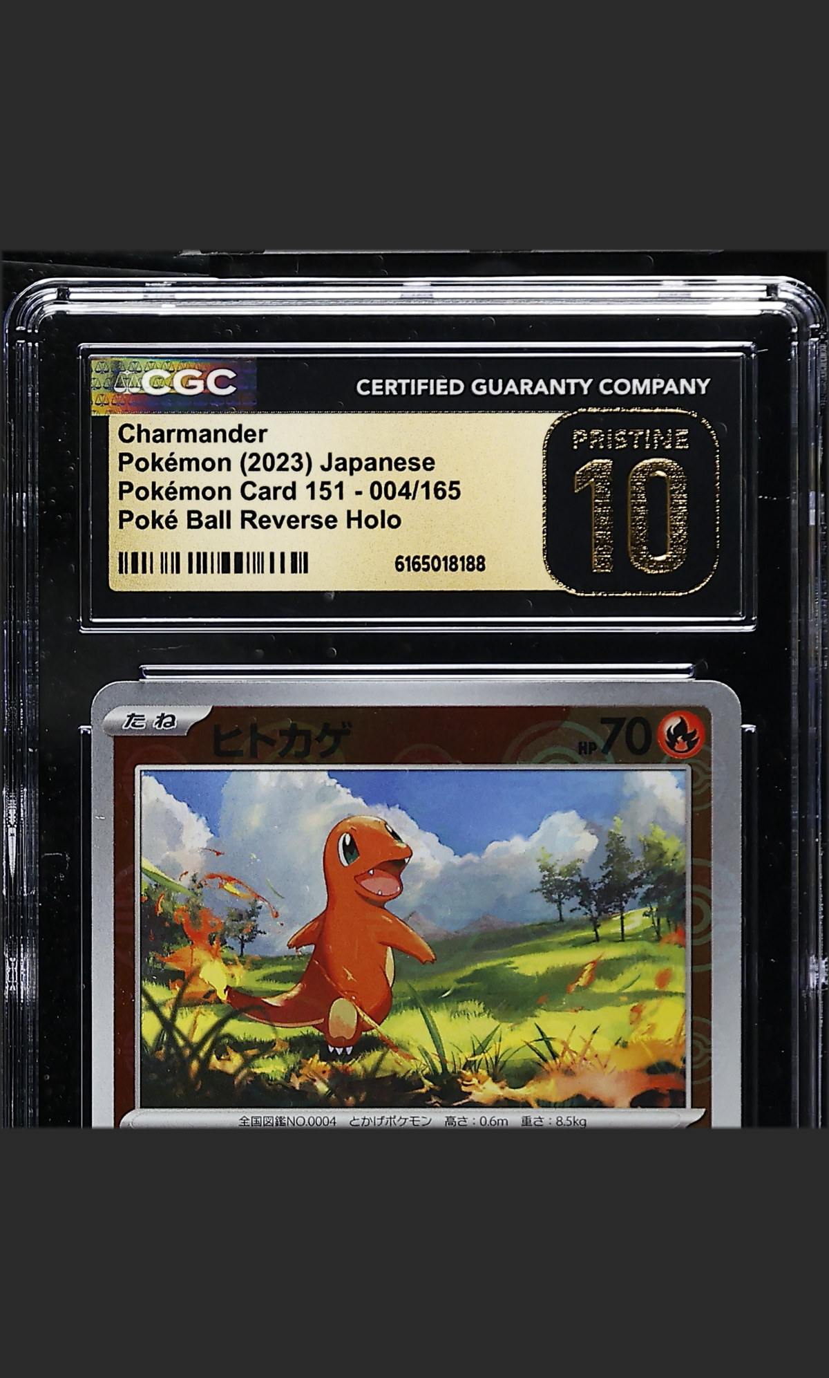 Charmander 004/165 certified slab