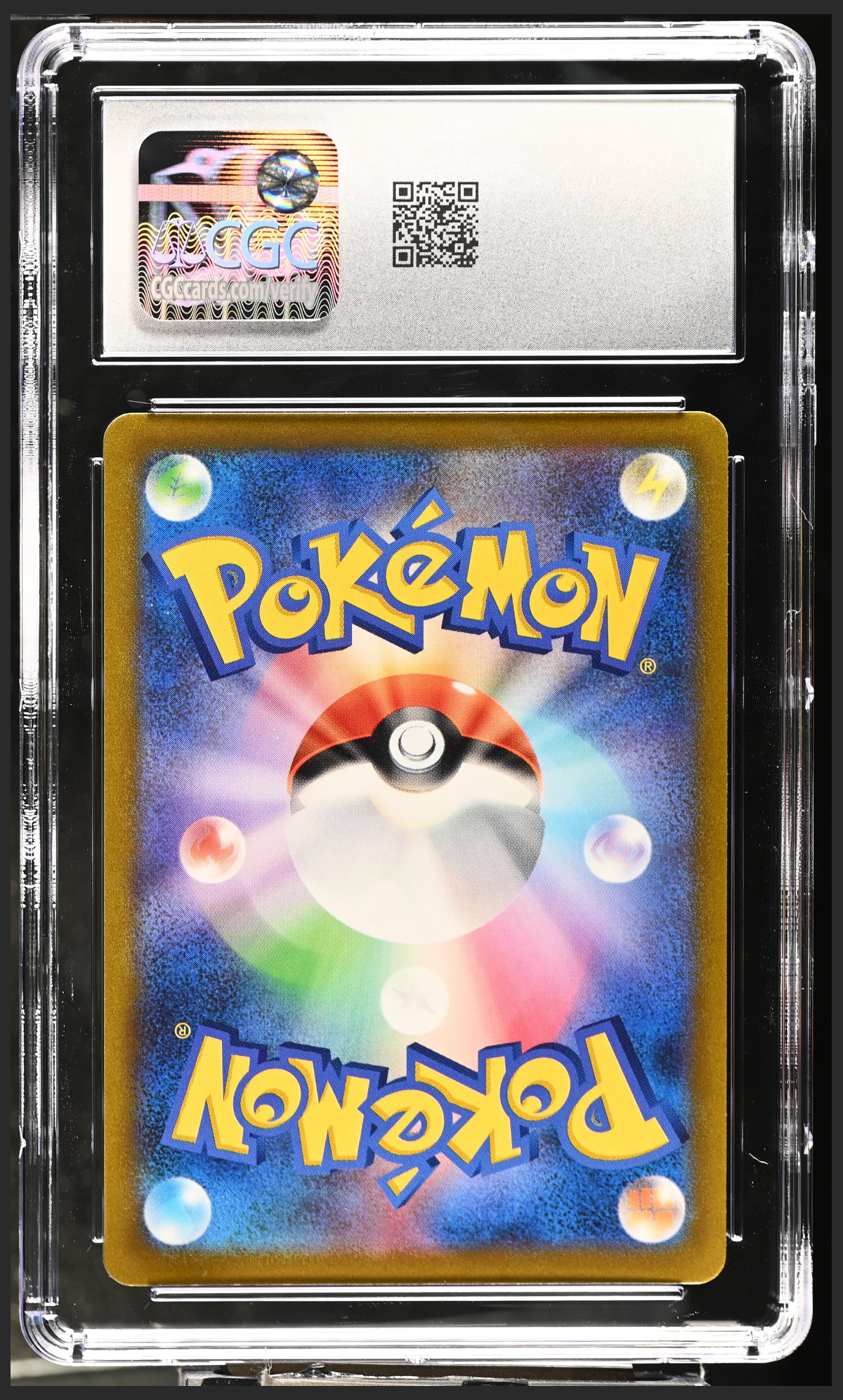 Charizard V 014/100 — slab rear, certification 6165023220