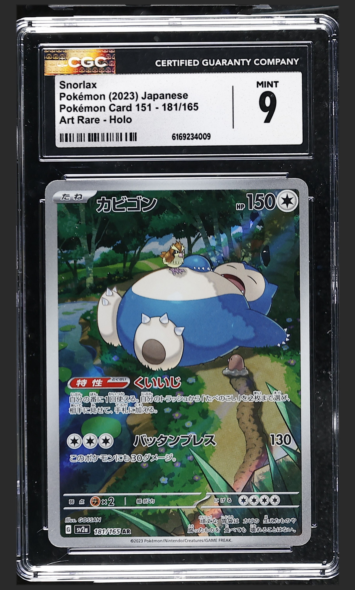 Snorlax 181/165 certified slab