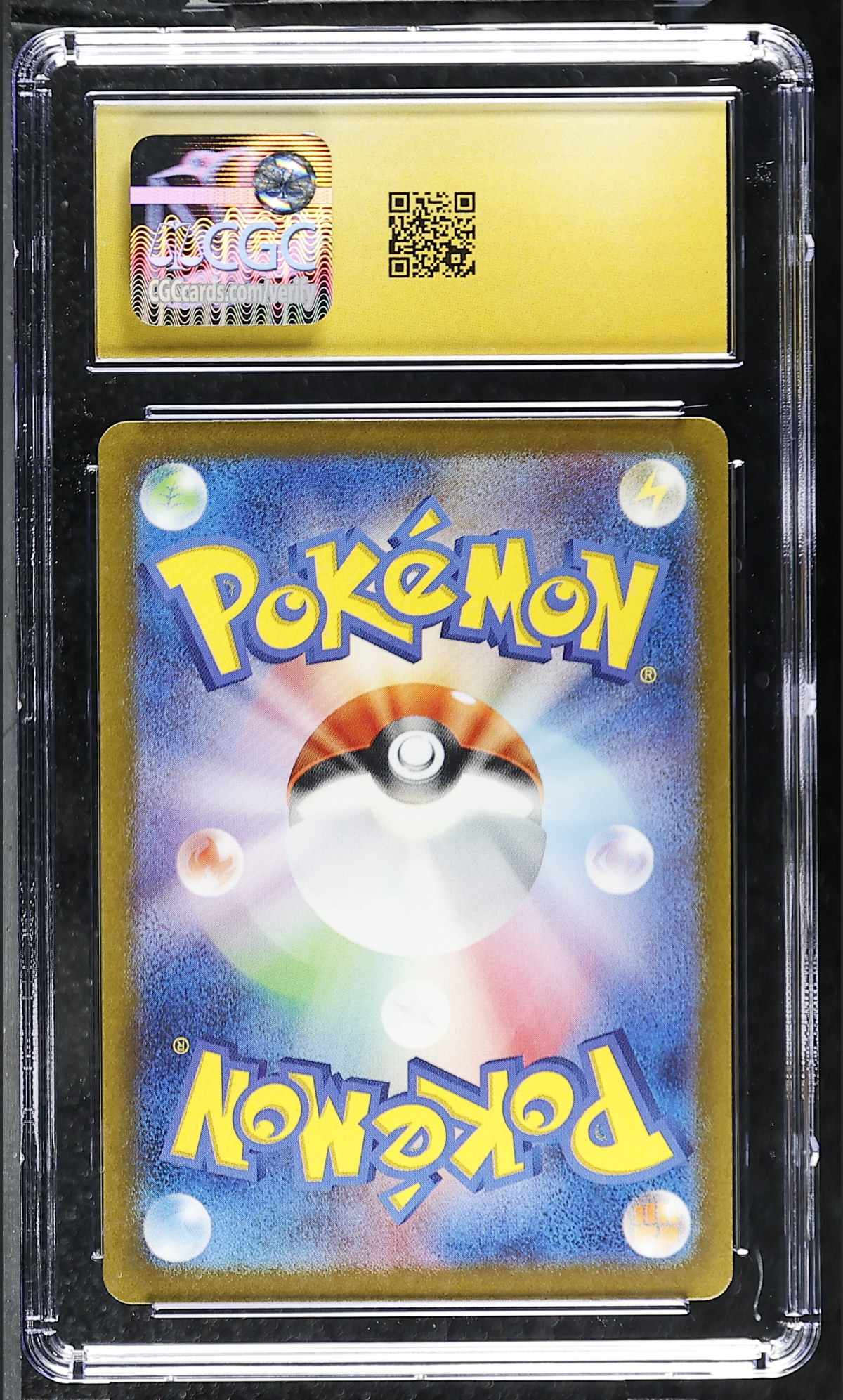 Charizard ex 185/165 — slab rear, certification 6183564156